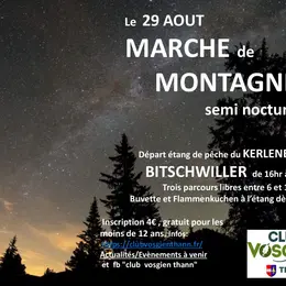 Marche de montagne semi nocturne