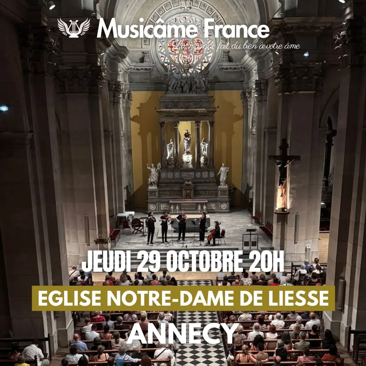 Concert à Annecy : Bach, Vivaldi, Schubert, Rachmaninov, Saint-Saëns, Elgar,