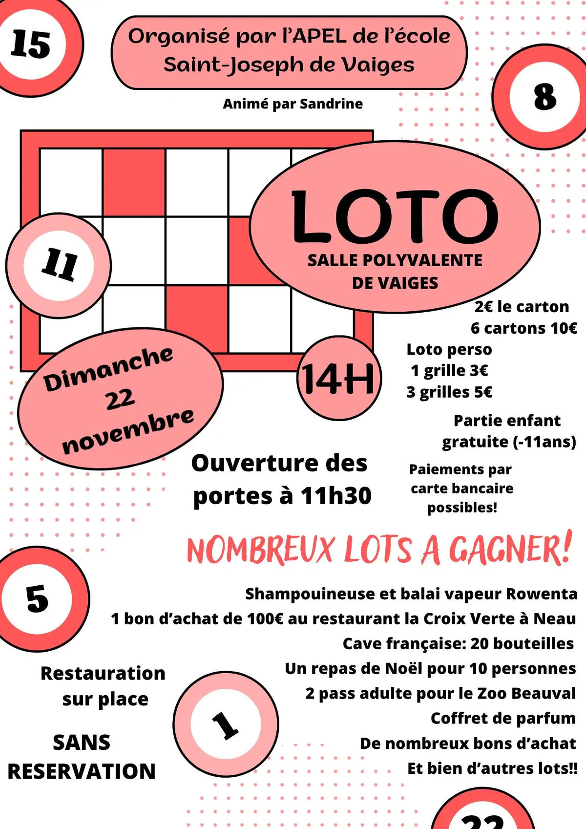 Loto de l'école St-Joseph