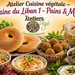 Cours de cuisine végétale Cuisine du Liban 1 – Pains & Mezzés