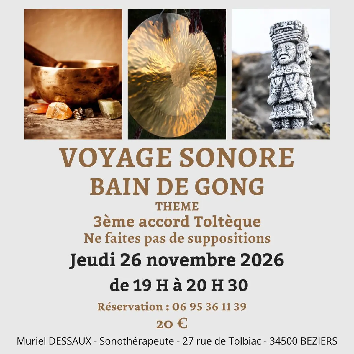 Voyage sonore & Bain de Gong