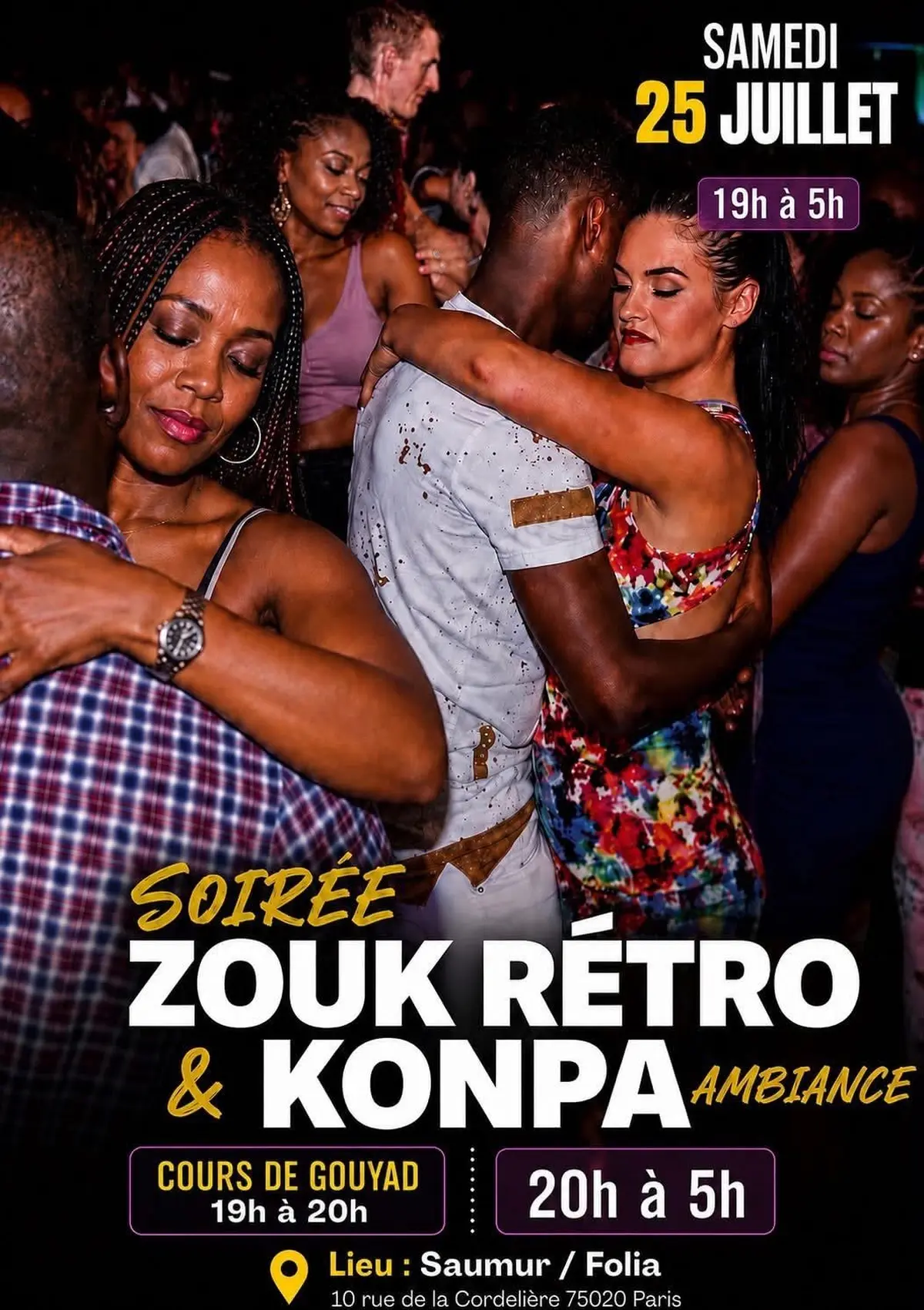 Soiree zouk retro et konpa 