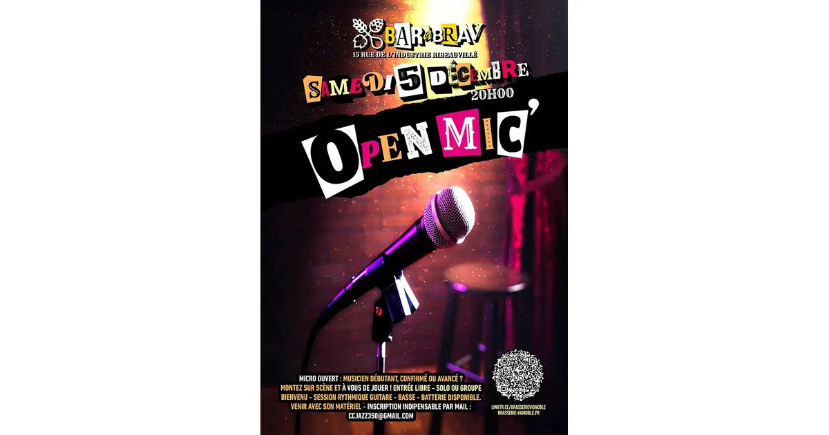 Soirée Open Mic' au BaRàBraV