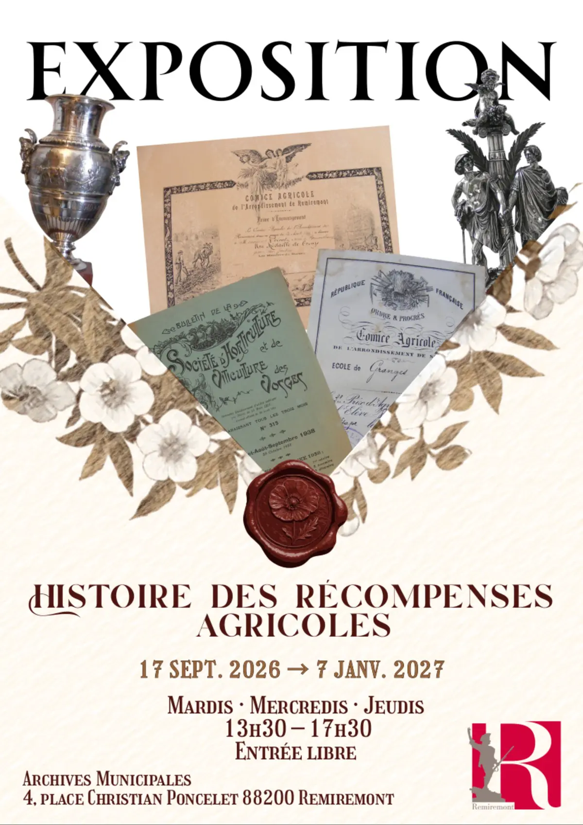 Visite guidée de l'exposition Histoire des récompenses agricoles
