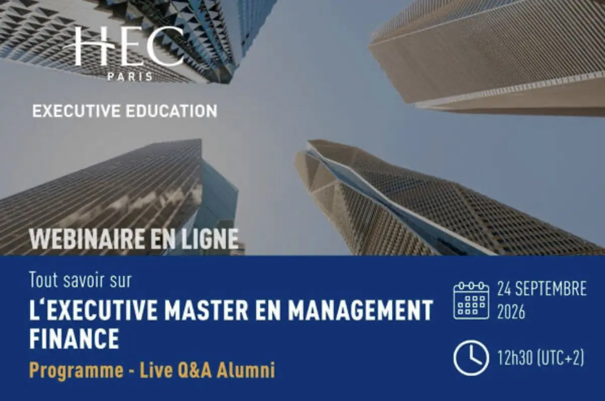 Webinaire : L'executive Master en Management Finance