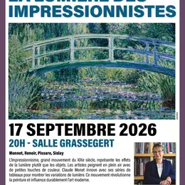 Conférence en histoire de l'art : Monet et l'impressionnisme, peindre la lumière