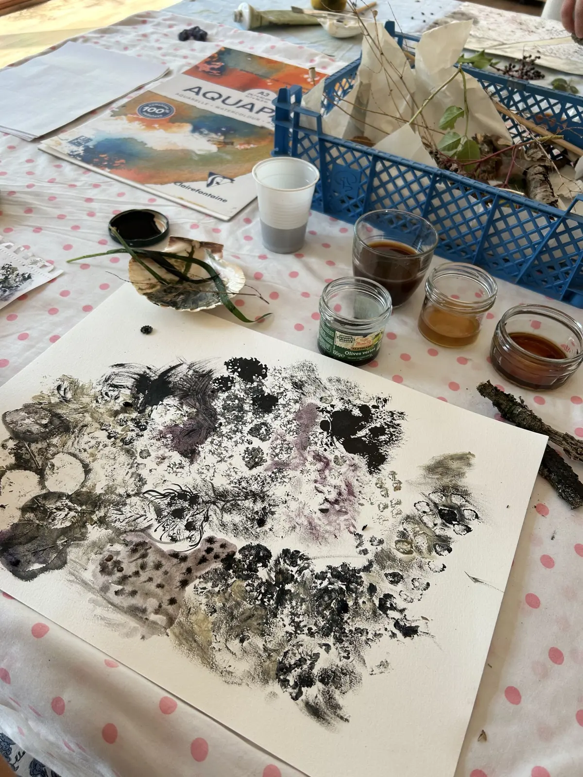 Atelier d’Art Zen : Noël, encre et empreintes végétales