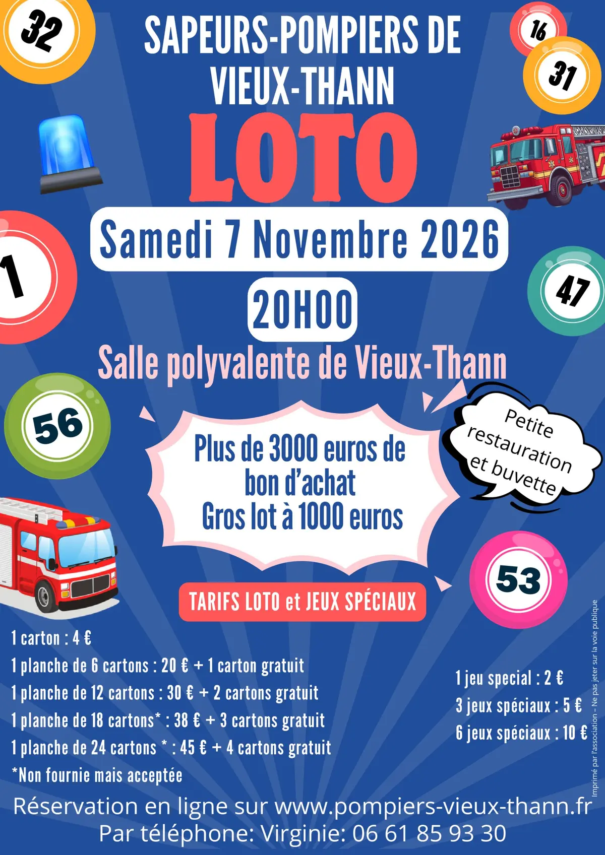 Loto des Sapeurs-Pompiers de Vieux-Thann