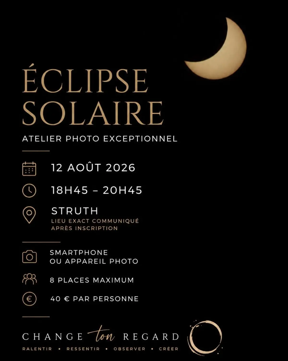 ÉCLIPSE SOLAIRE • Atelier photo exceptionnel