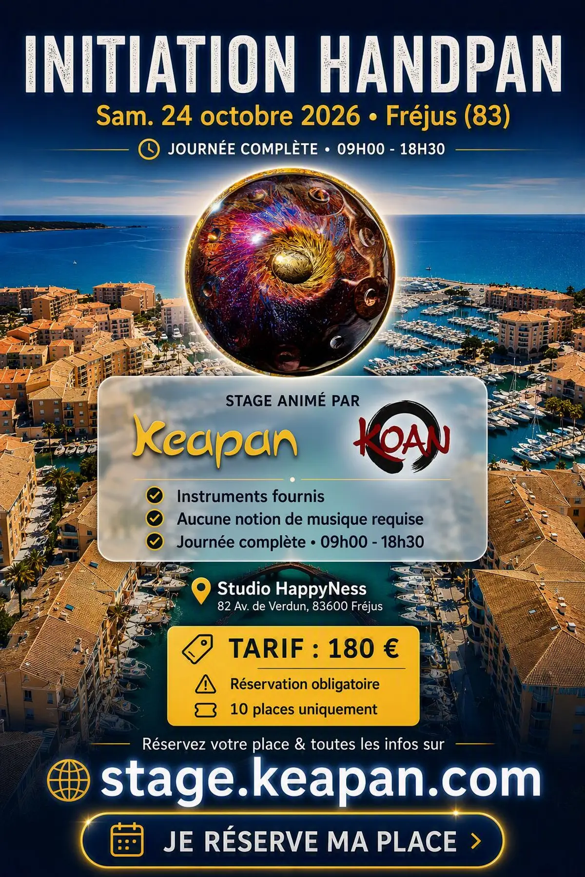 Stages d'initiation handpans avec Keapan - Fréjus (83 - VAR)