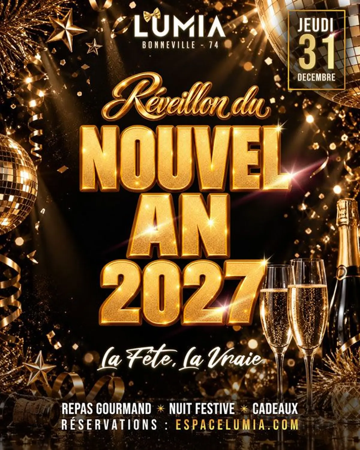  Réveillon du Nouvel An 2027 au Lumia 