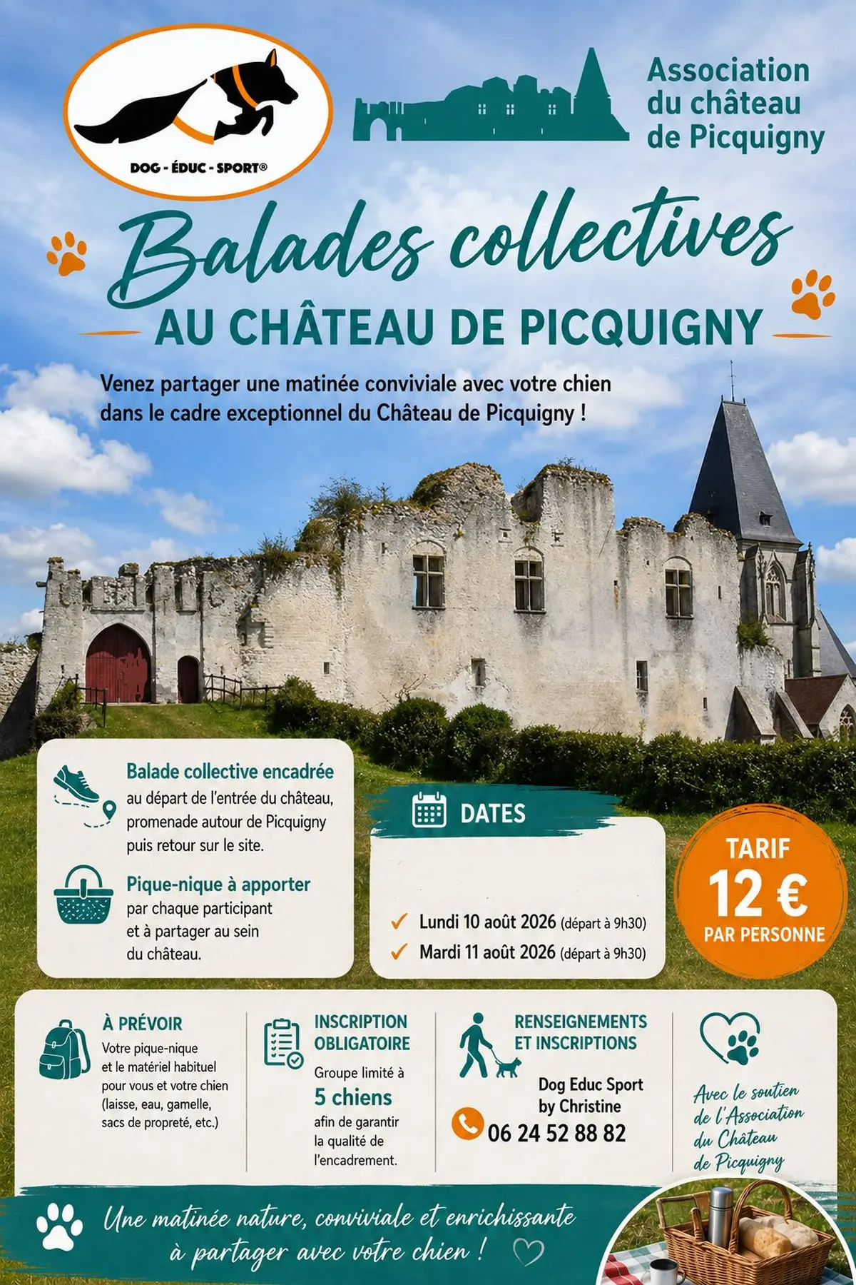 Balades éducatives et pique-nique au château de Picquigny