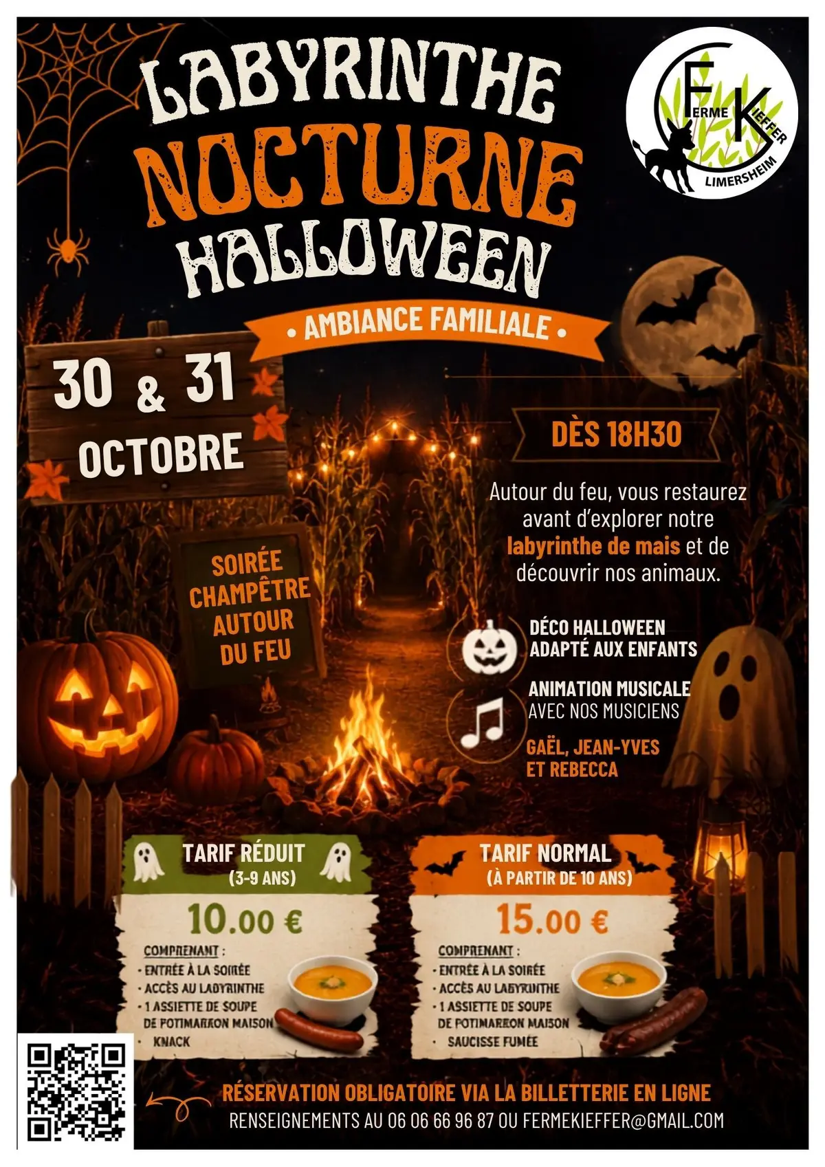 Soirée labyrinthe de maïs nocturne Spécial halloween