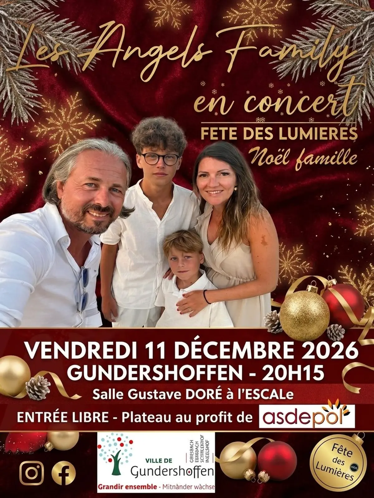 Concert de Nöel  avec Les Angels Family