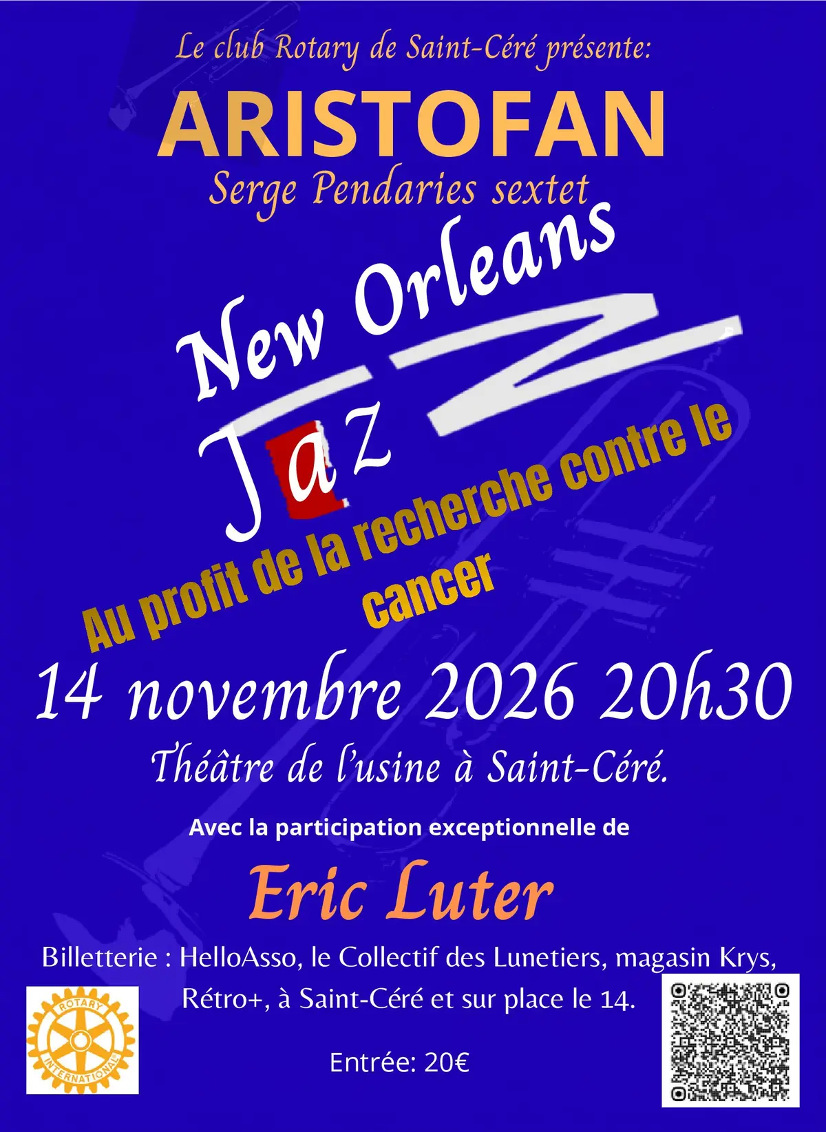 Concert jazz New Orleans Serge Pendaries sextet.