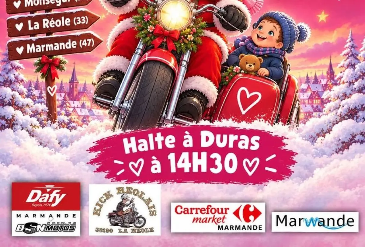 8ème Rassemblement des Pères Noël Motards au profit des enfants malades