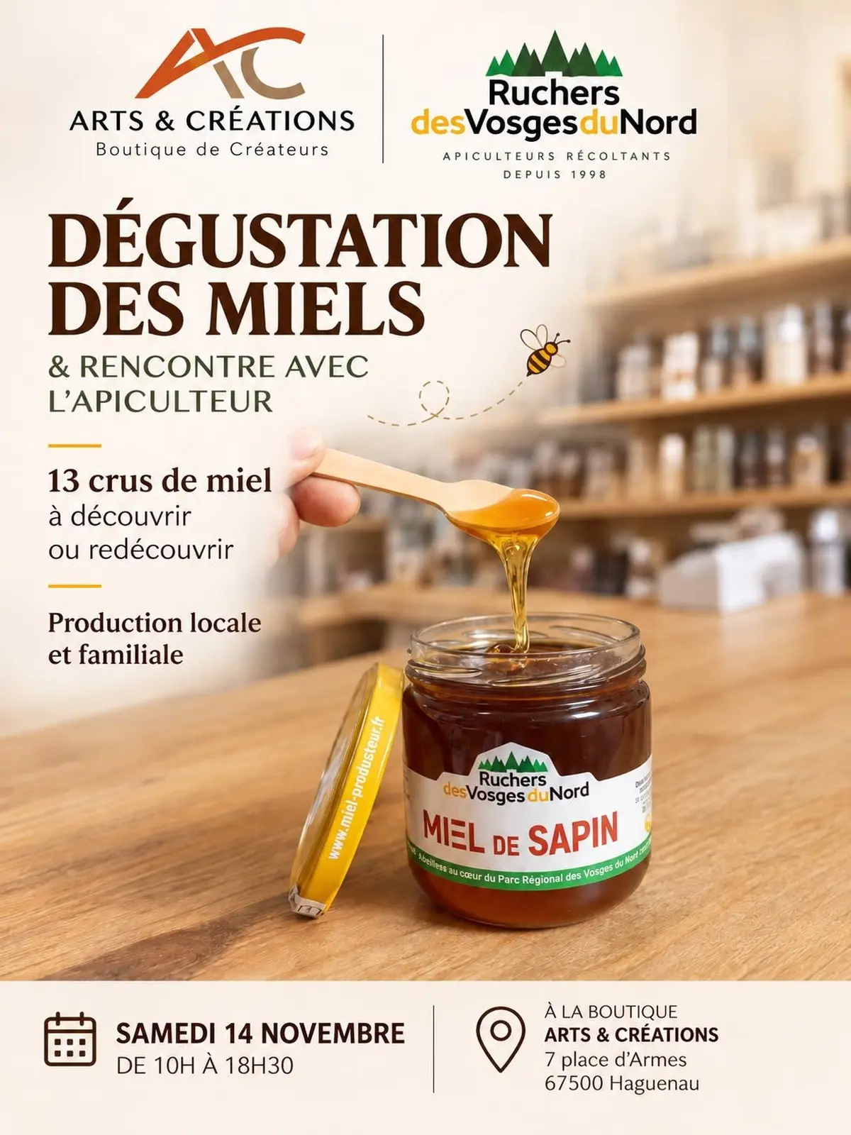 Dégustation avec l'apiculteur 