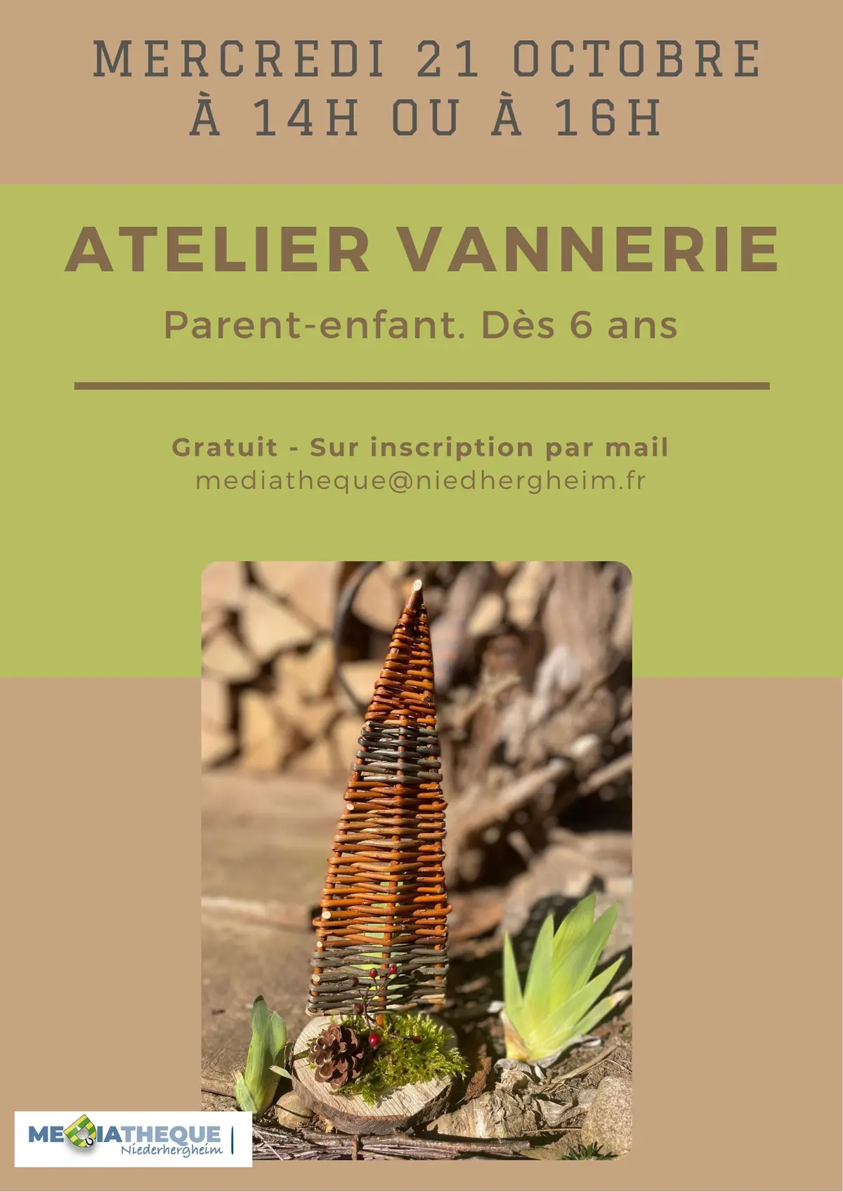 Atelier créatif parent-enfant Vannerie