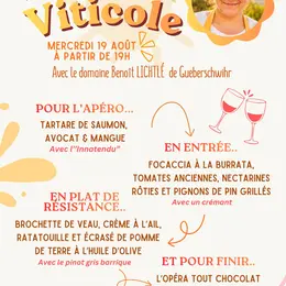 Soirée viticole avec le domaine Benoît LICHTLE à Gueberschwihr