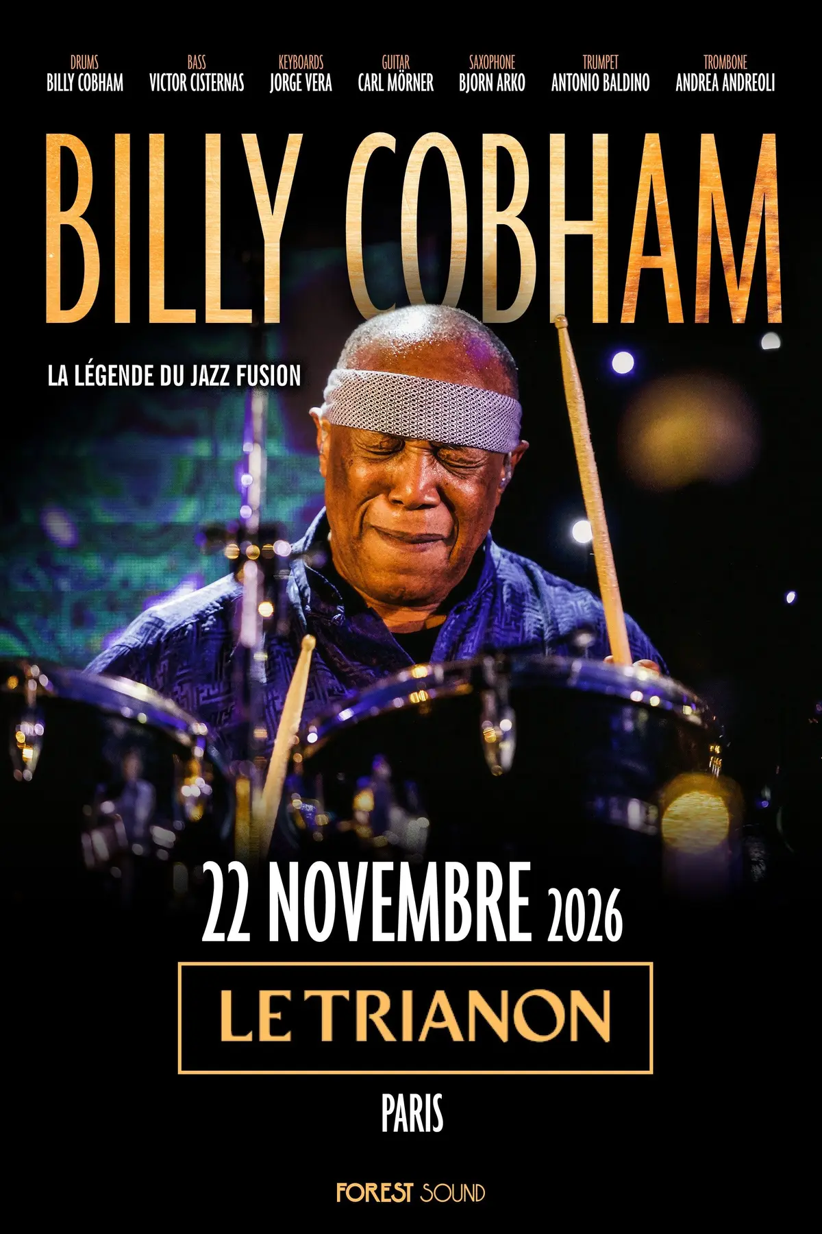 BILLY COBHAM signe son grand retour le dimanche 22 novembre au Trianon !