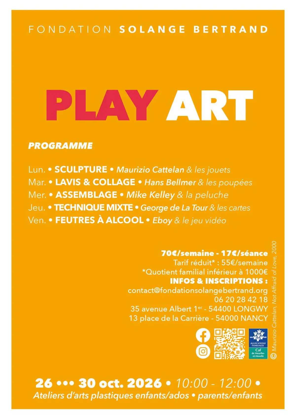 “ Play Art” - Atelier d’arts plastiques - Nancy