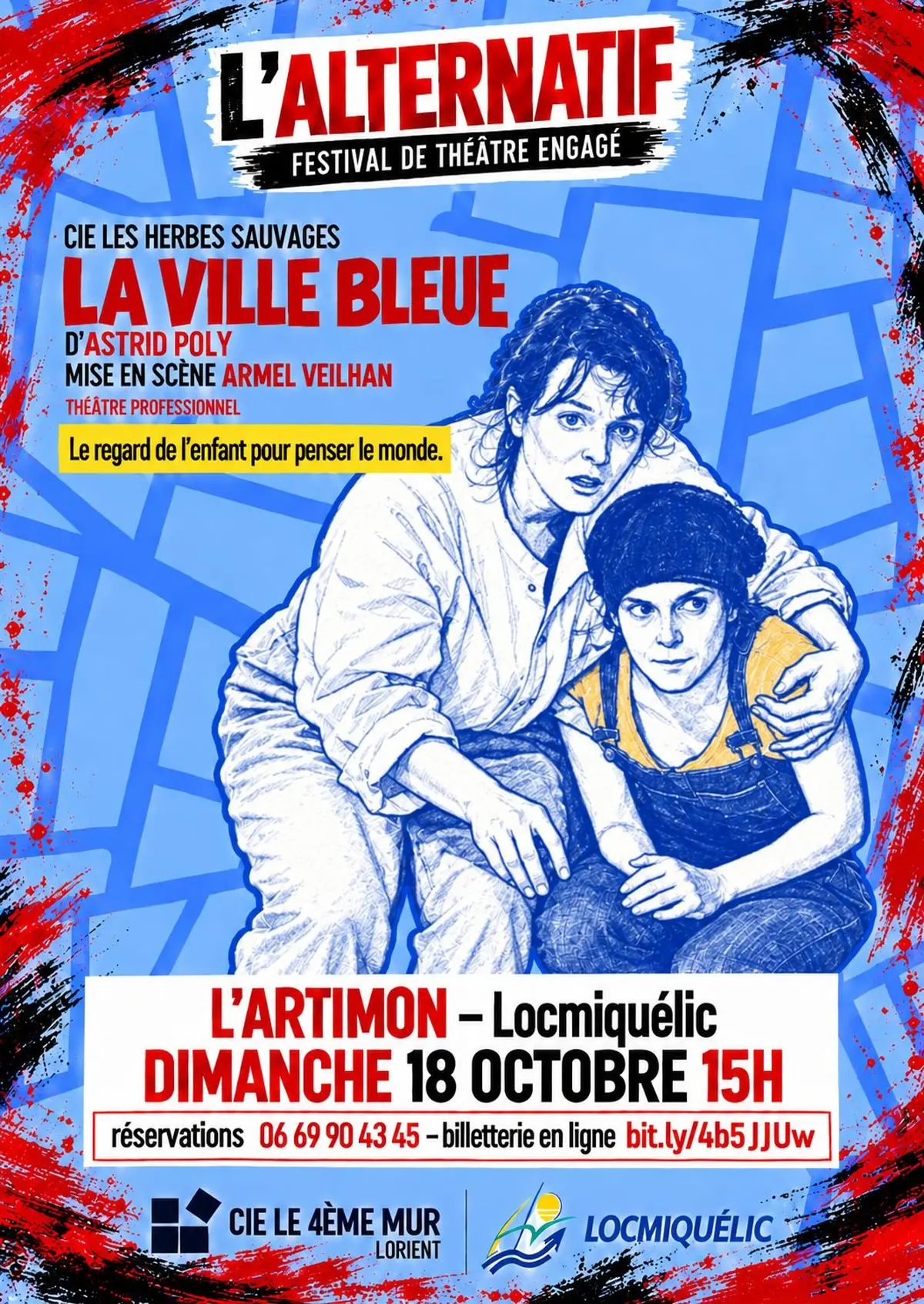 La Ville Bleue, une pièce d'Astrid Poly par la Cie Les Herbes Sauvages