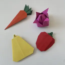 Bricothèque - Fleurs, fruits et légumes en origami