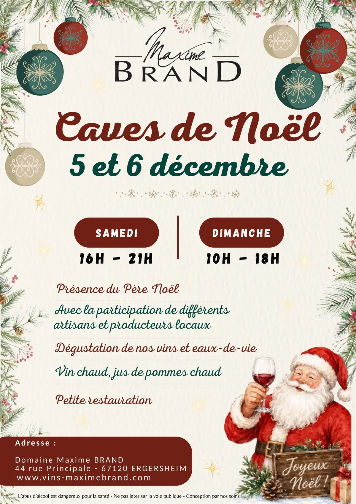 Caves de Noël au Domaine Maxime Brand