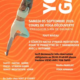  Yoga a Kriegsheim en découverte : cours en lien avec l Automne tout niveau     