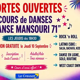PORTES OUVERTES : visites des locaux ,renseignements, initiations gratuites !