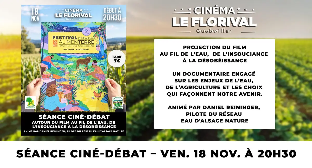 Festival Alimenterre, film Au fil de l'eau, de l'insouciance à la désobéissance