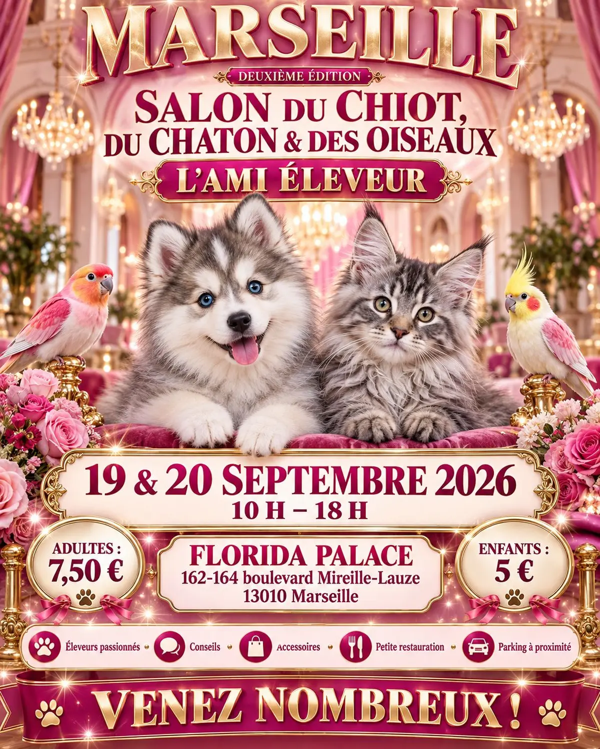 Salon du chiot du chaton et des oiseaux Marseille L’ami Eleveur 