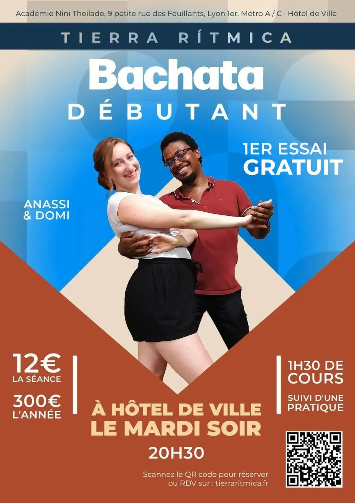 Bachata débutants à Lyon — premier essai gratuit avec Tierra Rítmica