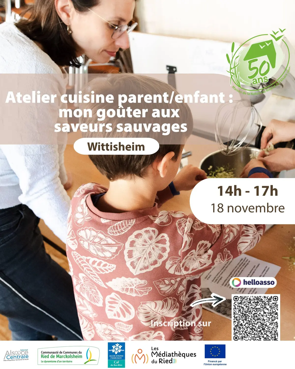 Atelier cuisine parent/enfant : mon goûter aux saveurs sauvages