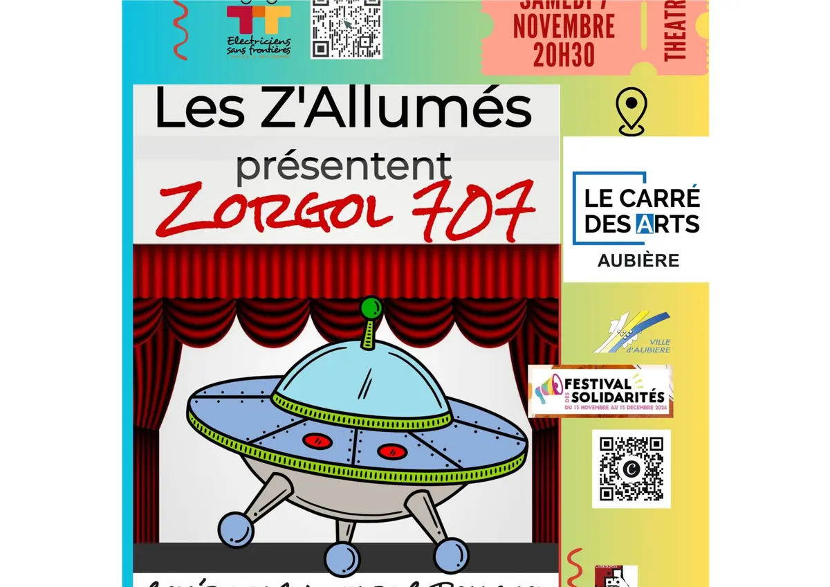 Théâtre solidaire Zorgol707 avec la troupe des Z'Allumés de Champeix