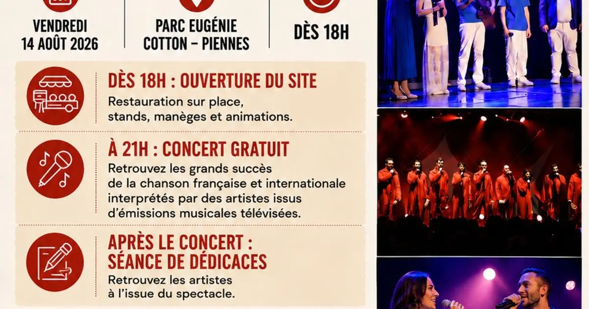 Des chansons plein la tête : une grande soirée festive et gratuite à Piennes !