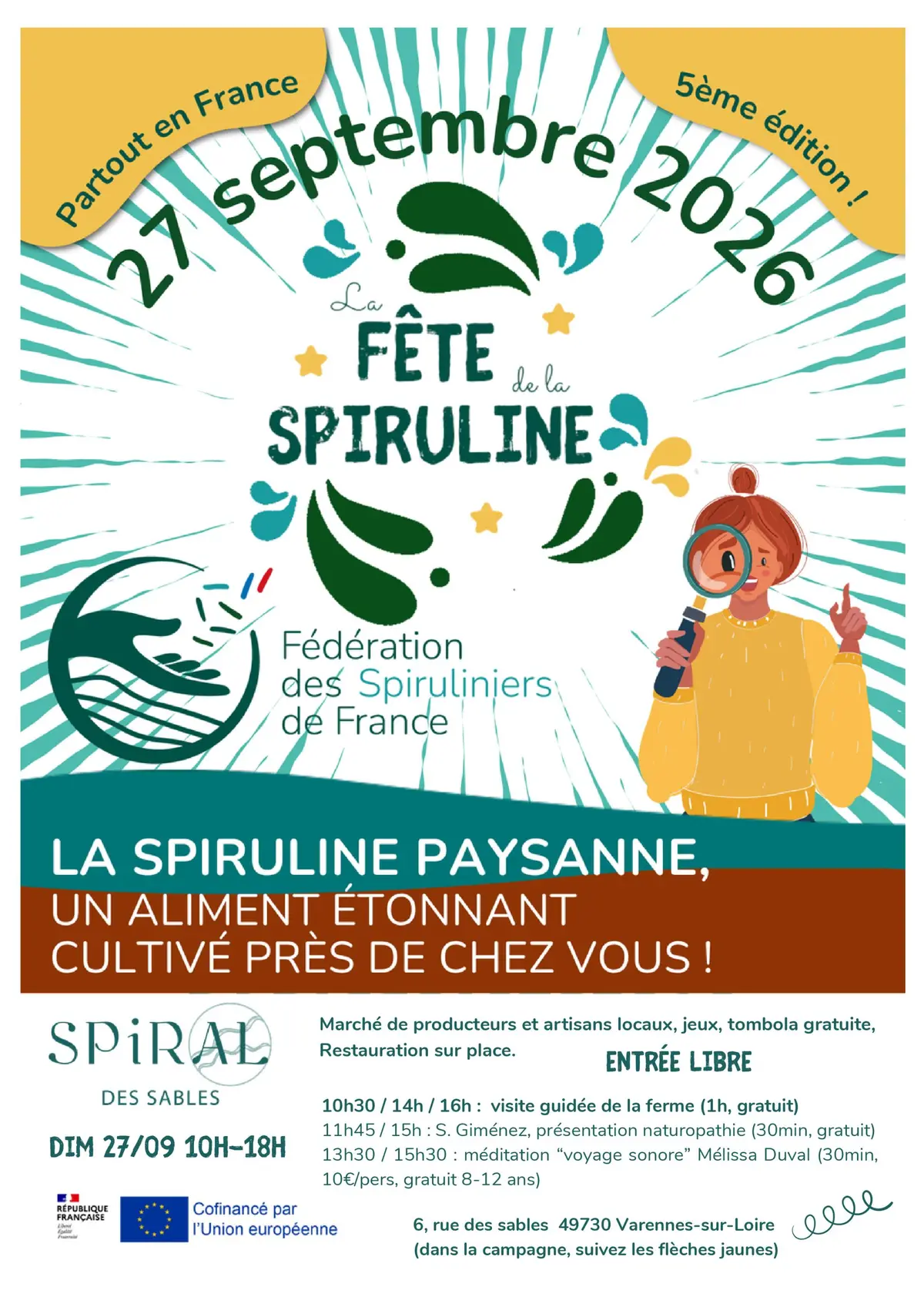 Fête de la Spiruline - Portes ouvertes de la ferme, ateliers bien-être et marché