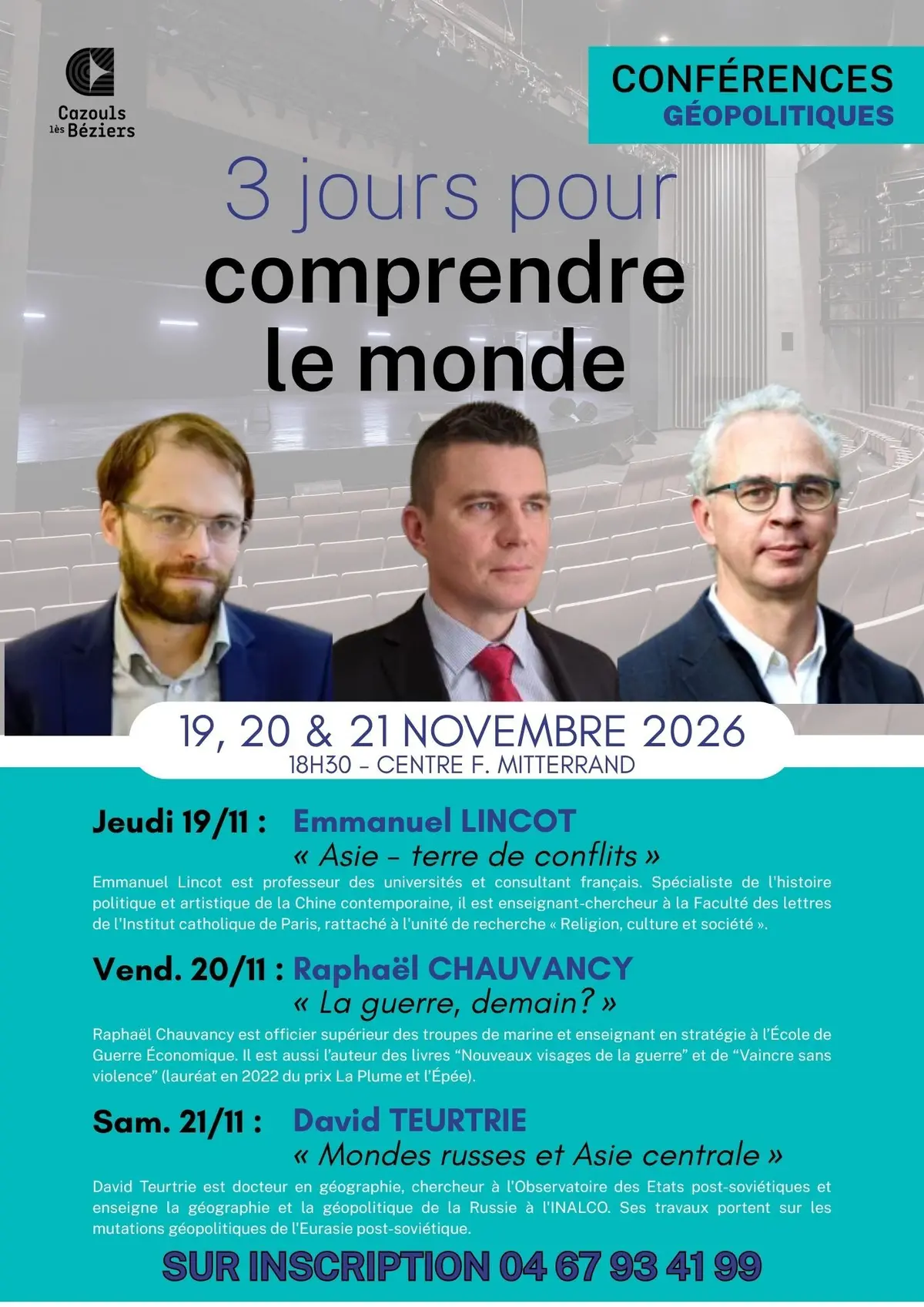 Conférences géopolitiques Opération 3 jours pour comprendre le monde