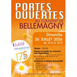Dimanche 26 Juillet 2026  Portes Ouvertes au Couvent  de Bellemagny 68210