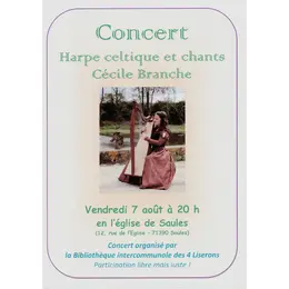 Concert harpe celtique et chants par Cécile Branche