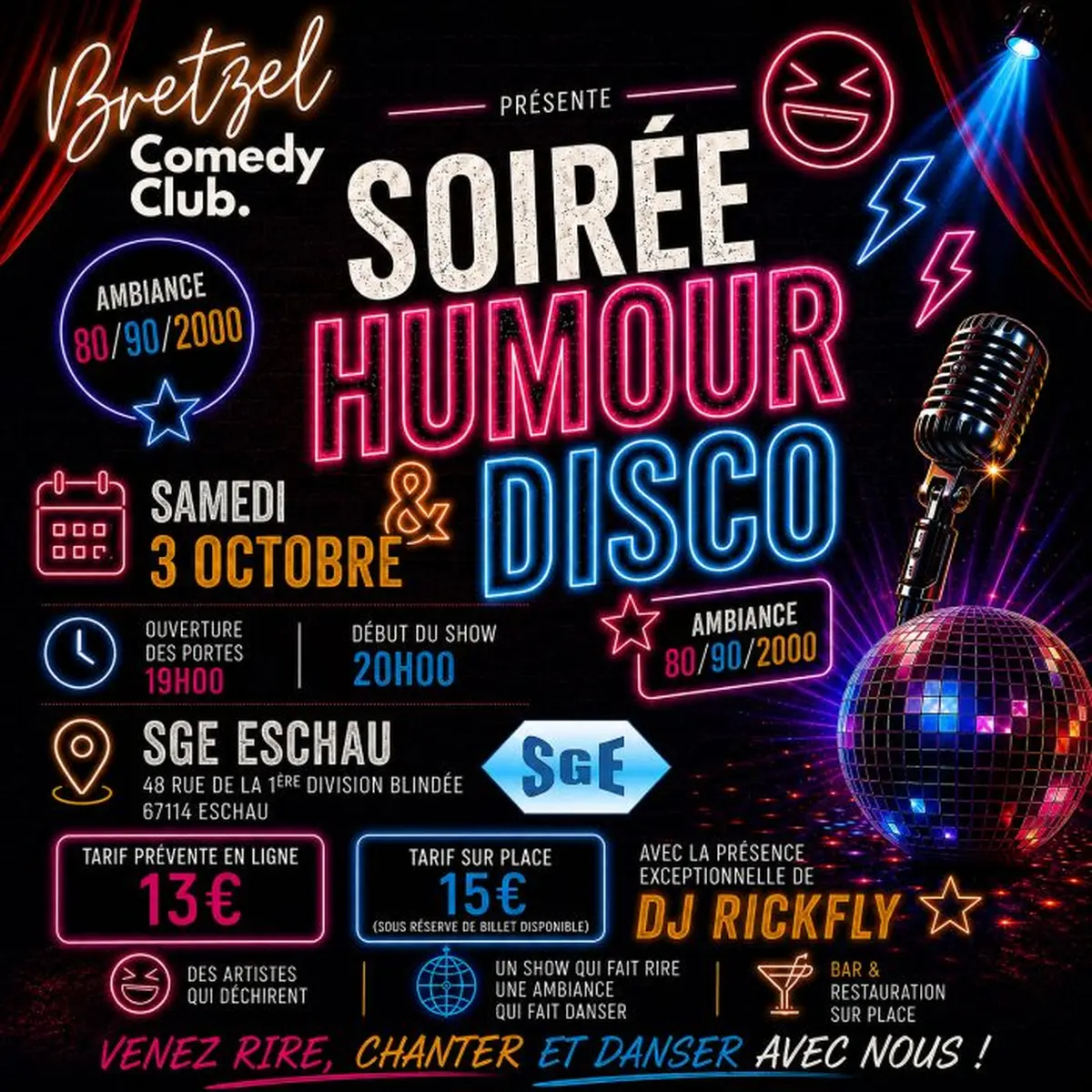 Soirée humour et disco