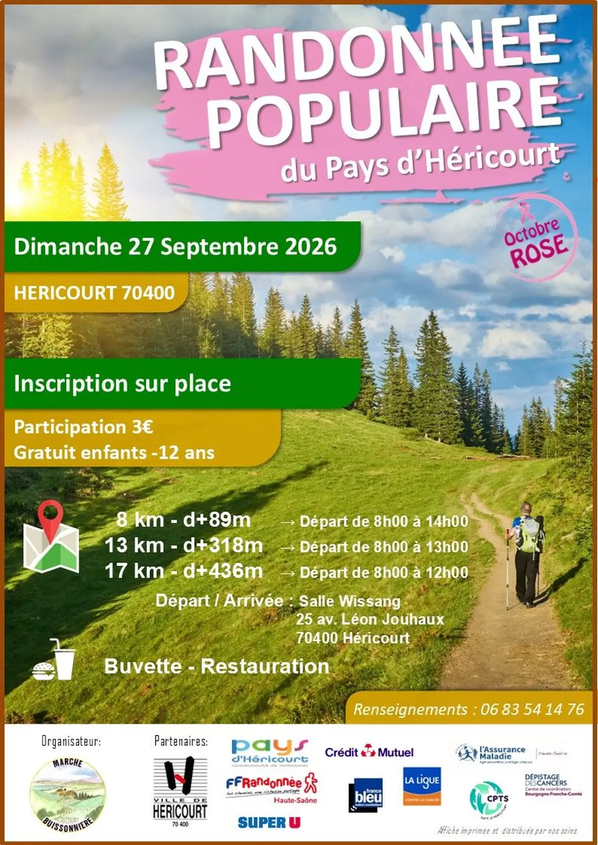 Randonnée populaire du Pays d'Héricourt 2026