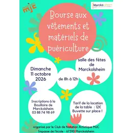 Bourse matériel et vêtements de puériculture