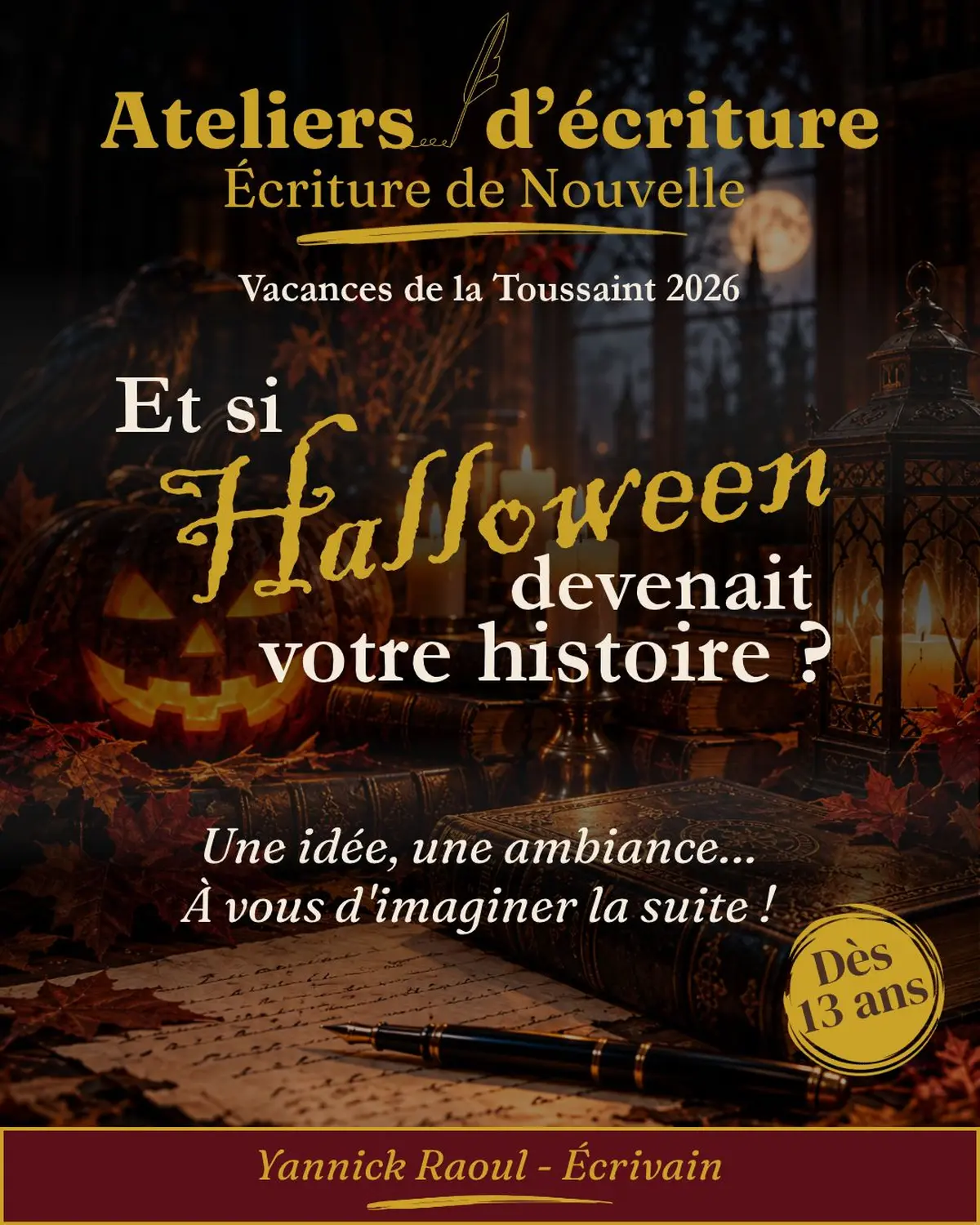 Atelier d'écriture de nouvelle - Spécial HALLOWEEN (Yvelines)