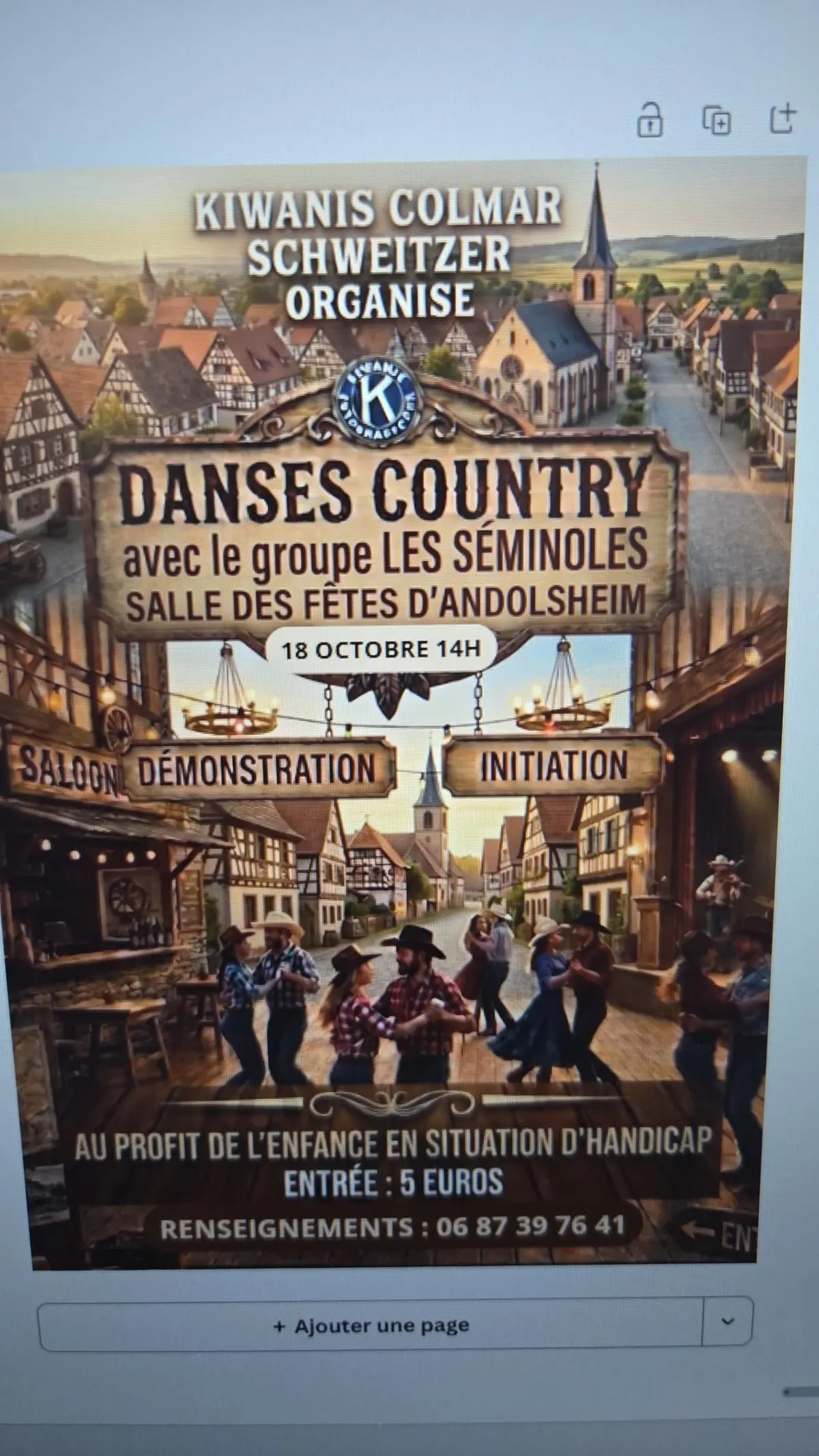 Danses country et solidarité