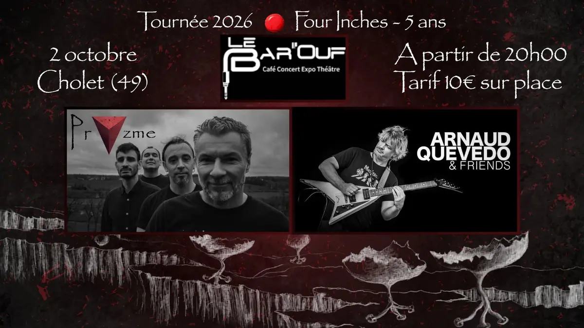concert Pryzme (rock prog) + ARnaud Quevedo (rock fusion)