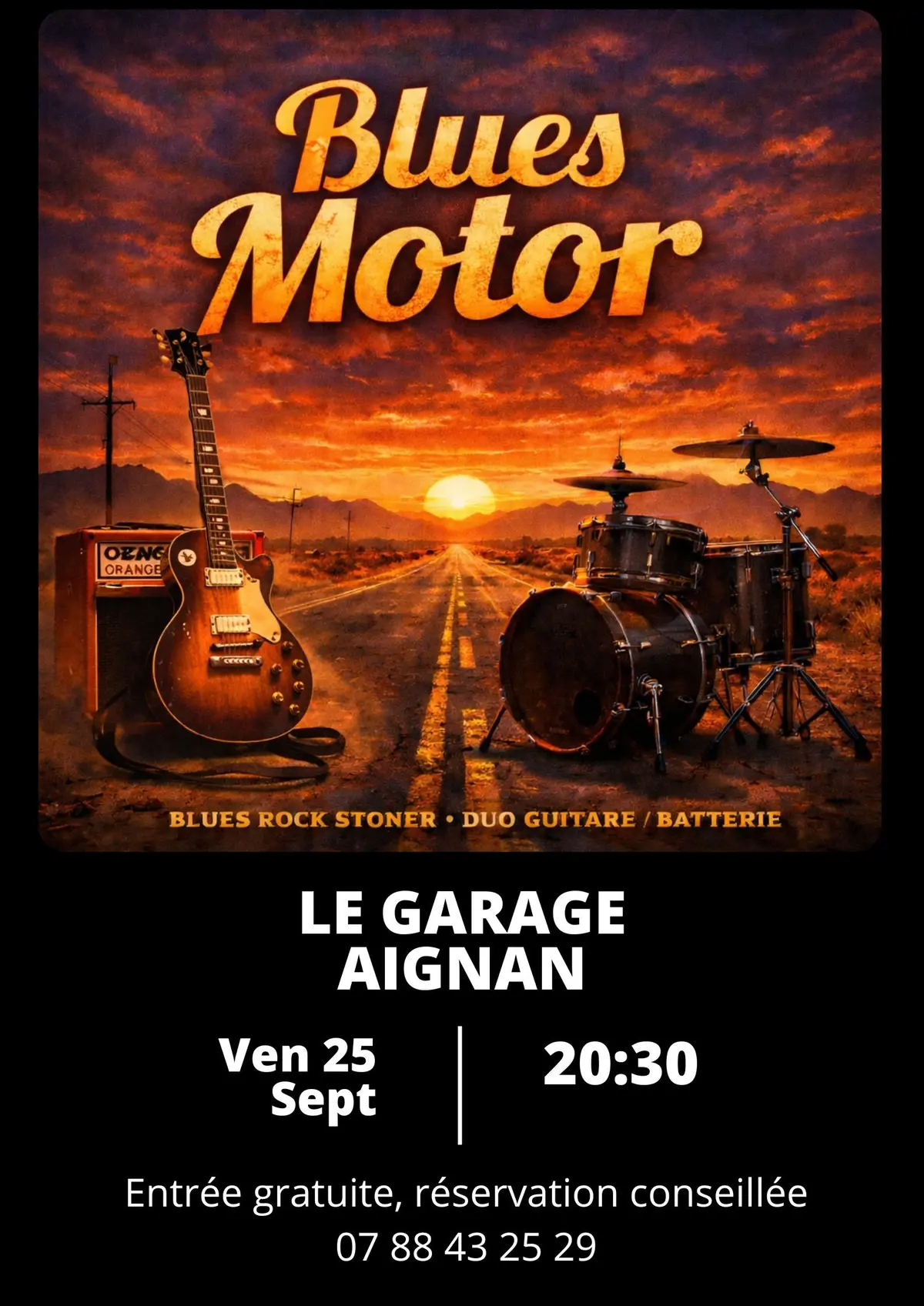 Côcert Blues Motor au Garage Aignan 32290