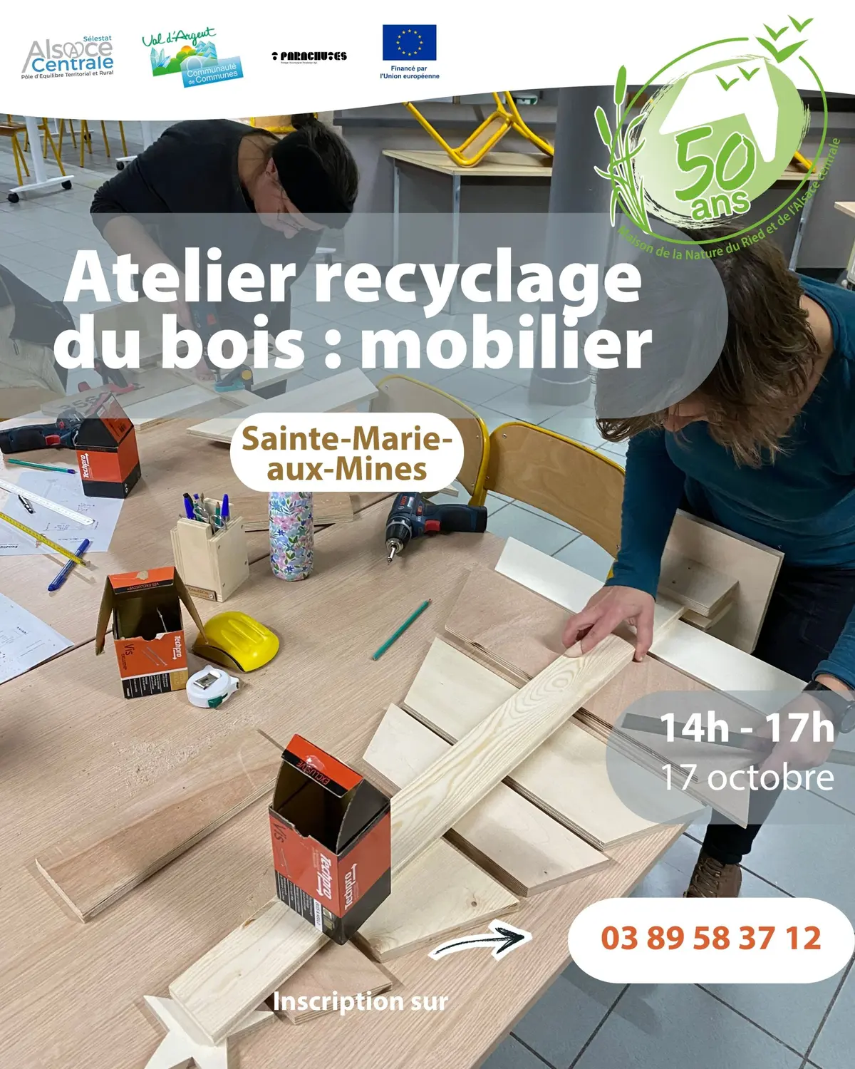 Atelier recyclage du bois : mobilier