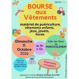 Bourse matériel et vêtements de puériculture