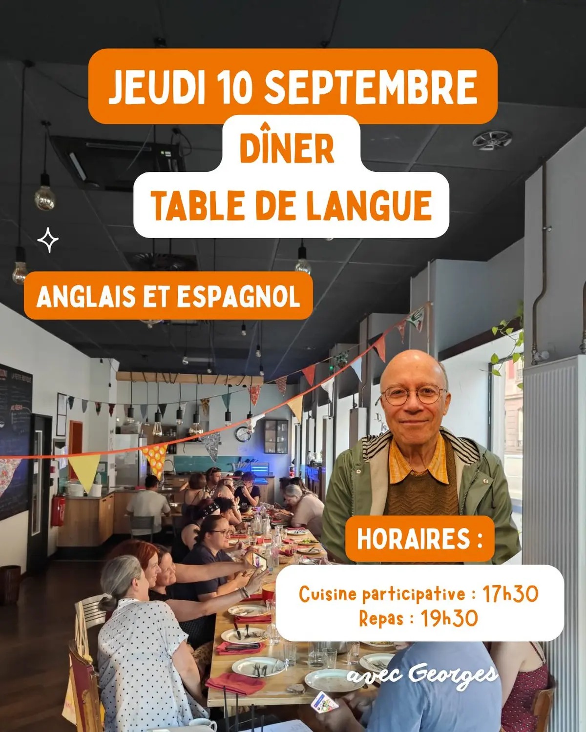 Dîner table de langues